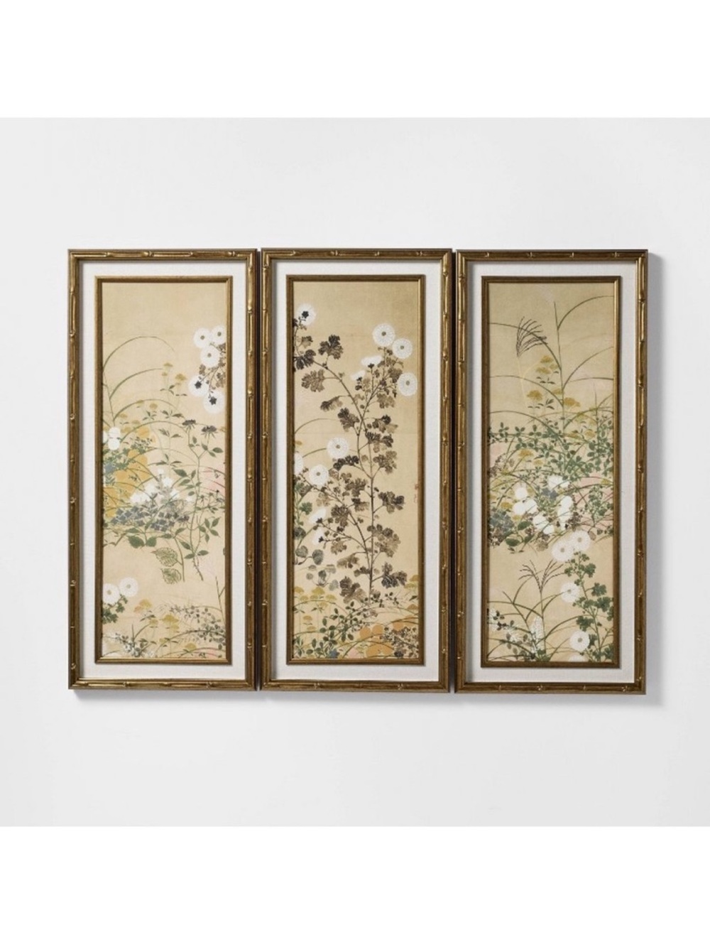 Studio McGee Set of 3 Floral Wall Art 12” x 28”